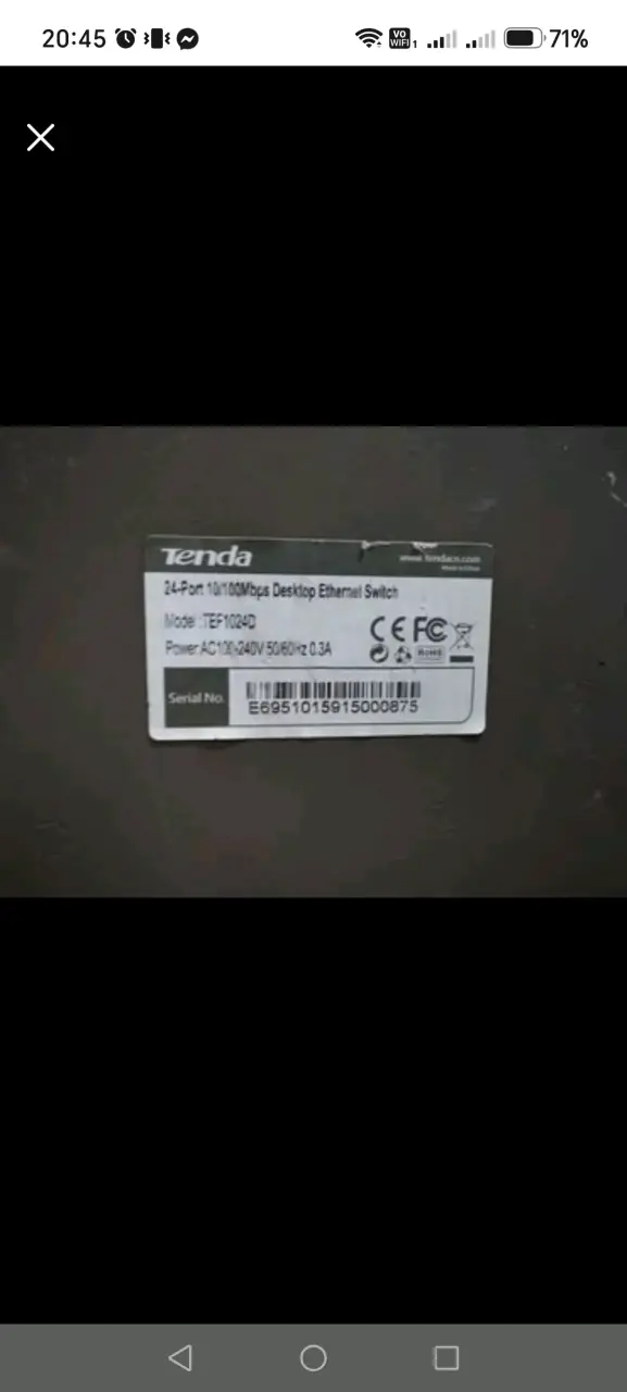 Switch Ethernet Tenda 24 Puertos 10/100Mbps - 3