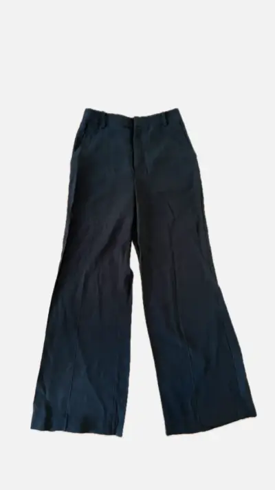 Pantalón sastre ancho negro elegante - miniatura 2