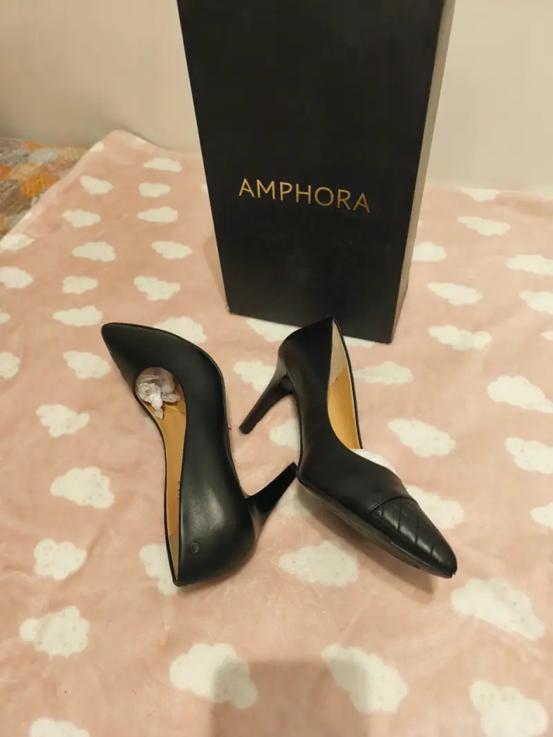 Zapatos de tacón negro Amphora elegantes - 2