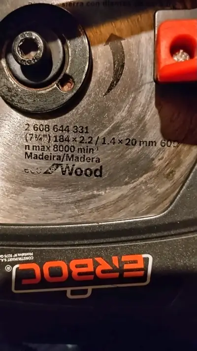 Sierra Circular Erboc 185mm 1400W - miniatura 4