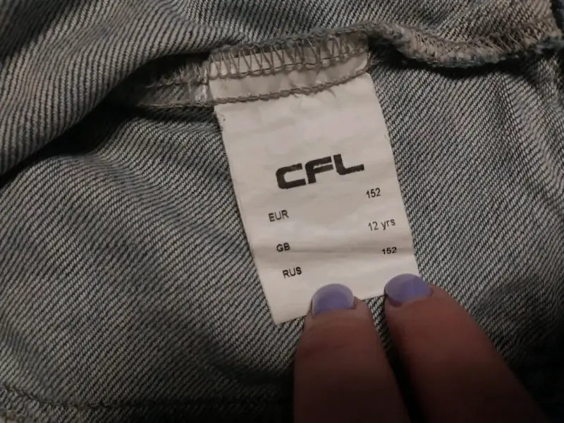 Chaqueta de mezclilla para niña CFL talla 12 años - 2