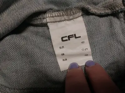 Chaqueta de mezclilla para niña CFL talla 12 años - miniatura 2