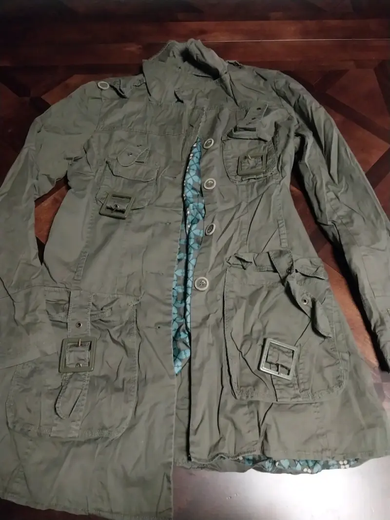 Chaqueta verde militar con bolsillos Only - 1