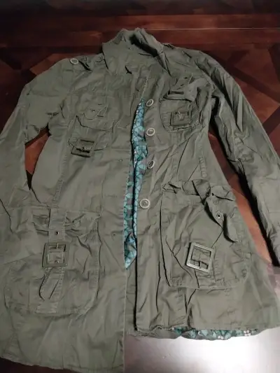 Chaqueta verde militar con bolsillos Only - miniatura 1