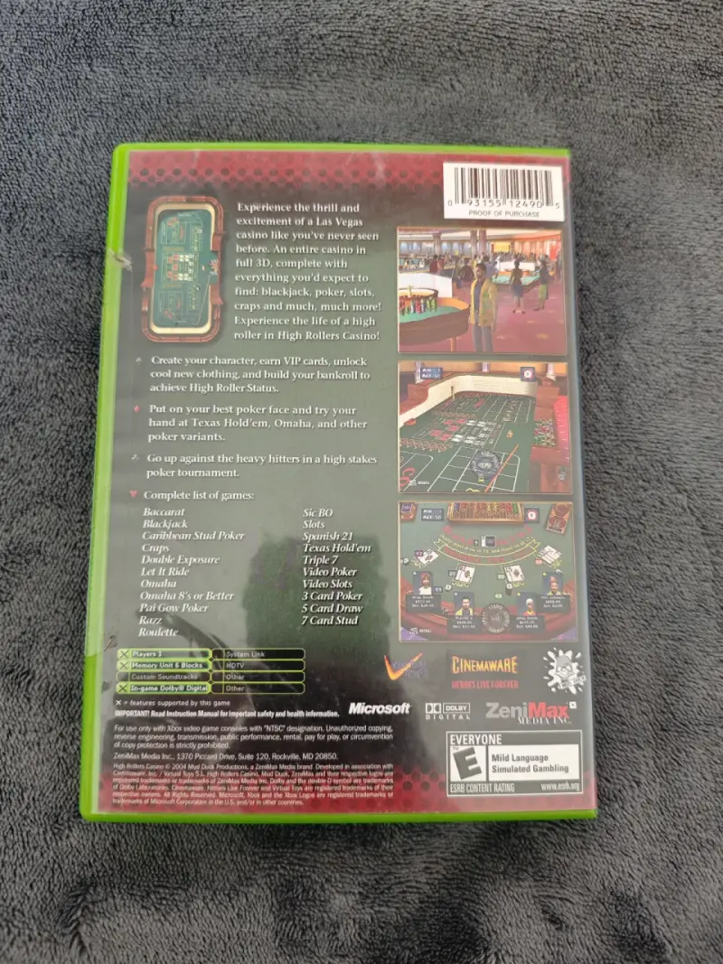Juego Xbox High Rollers Casino en buen estado - 2