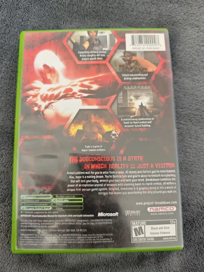 Juego Xbox Breakdown de Namco en buen estado - 2