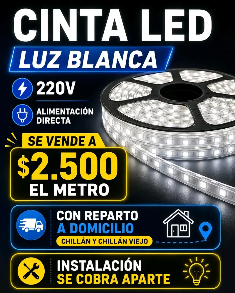 Cinta LED luz blanca 220V