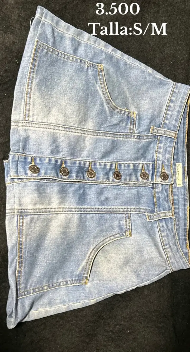 Falda de mezclilla azul talla S/M