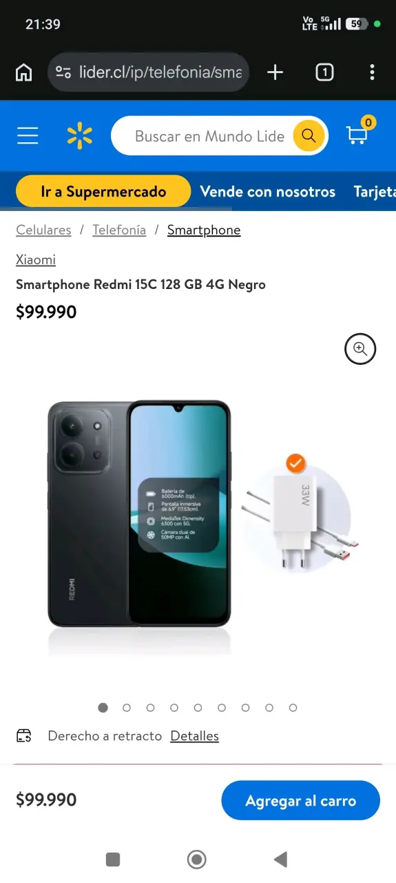 Smartphone Xiaomi Redmi 15C 128GB Negro - 2