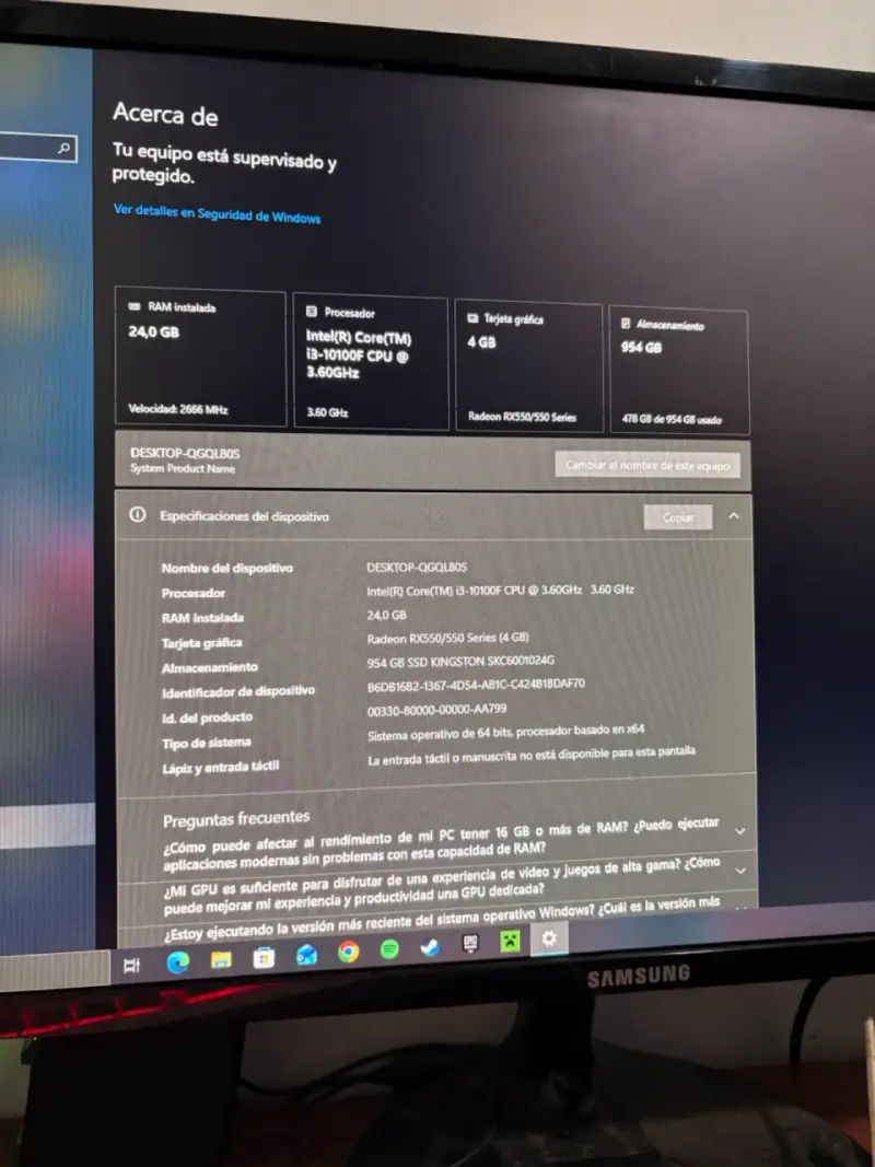PC Gamer Completo con Monitor Samsung y Accesorios - 3