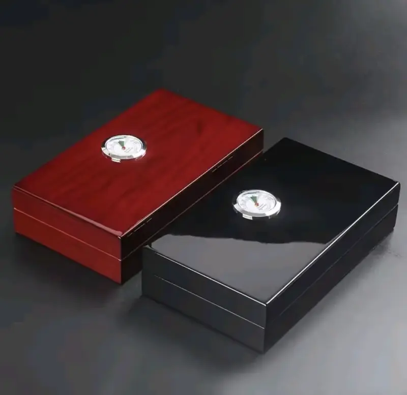 Humidor de madera para puros con higrómetro - 4