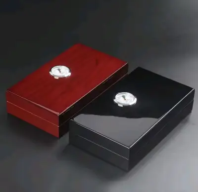 Humidor de madera para puros con higrómetro - miniatura 4