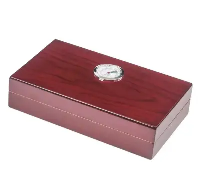 Humidor de madera para puros con higrómetro - miniatura 5