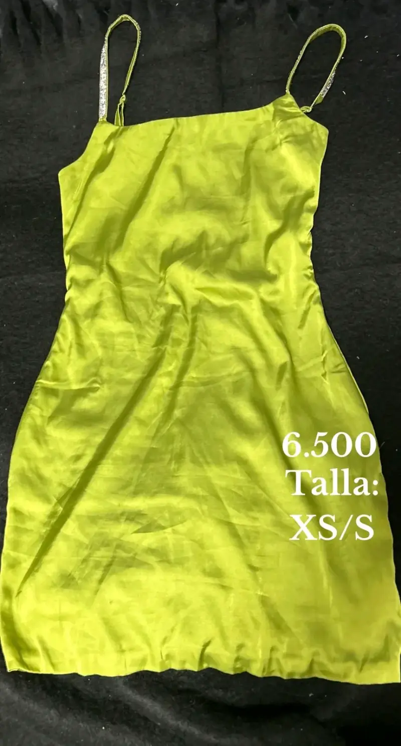Vestido corto verde lima talla XS/S
