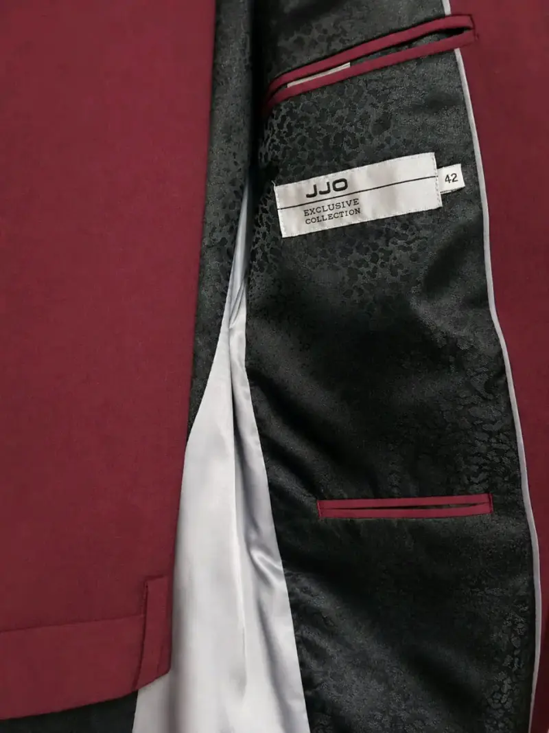 Traje formal rojo burdeo JJO para hombre - 4