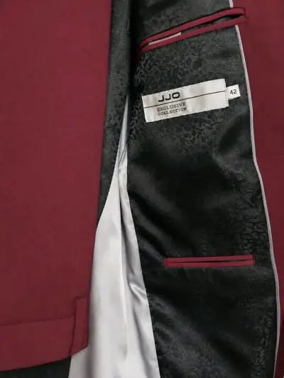 Traje formal rojo burdeo JJO para hombre - miniatura 4