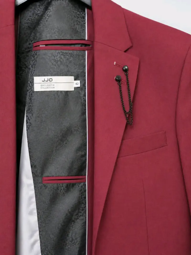 Traje formal rojo burdeo JJO para hombre - 6
