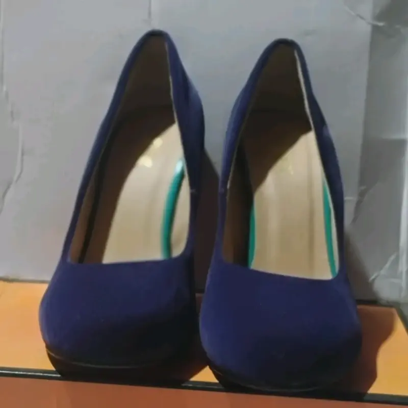 Zapatos de Tacón Alto Azul y Rojo para Mujer