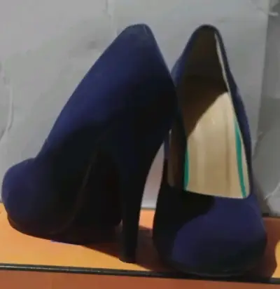 Zapatos de Tacón Alto Azul y Rojo para Mujer - miniatura 2