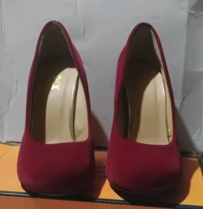 Zapatos de Tacón Alto Azul y Rojo para Mujer - 3