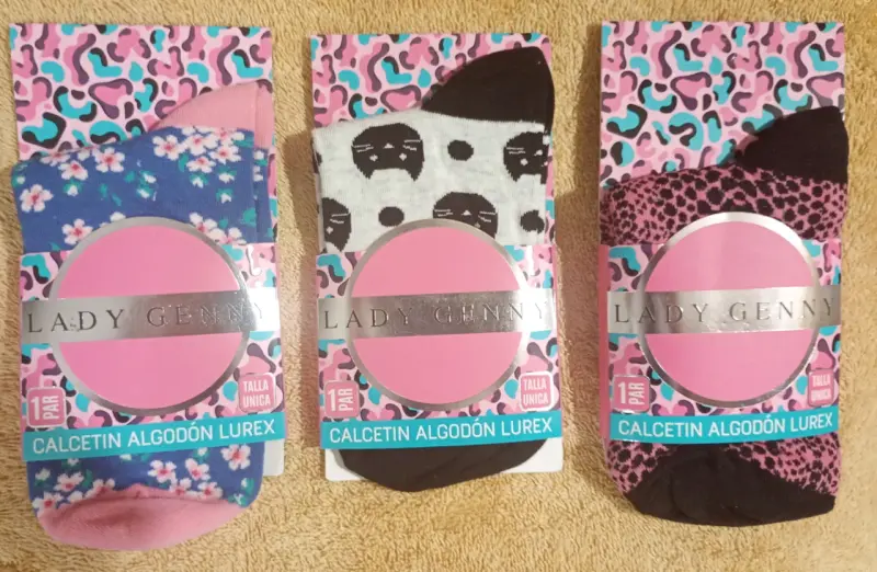 Calcetines Lady Genny Algodón Lurex Talla Única - 1
