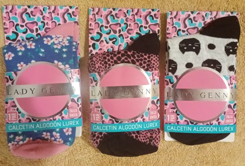 Calcetines Lady Genny Algodón Lurex Talla Única - 2