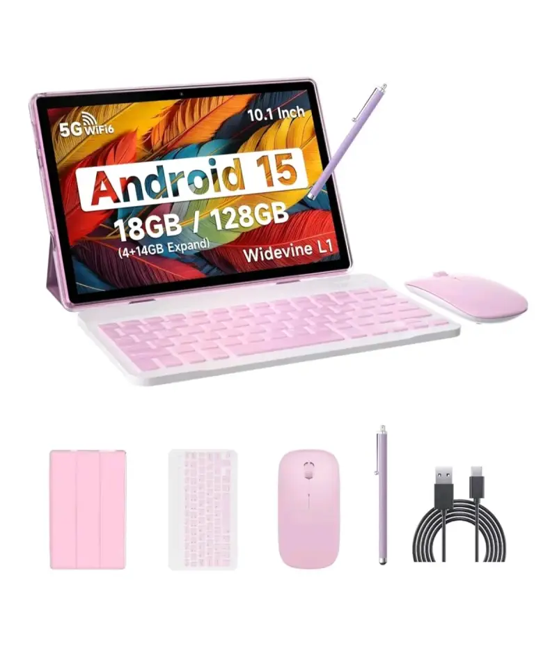 Tablet Android 15 10.1 pulgadas + teclado y mouse - 1