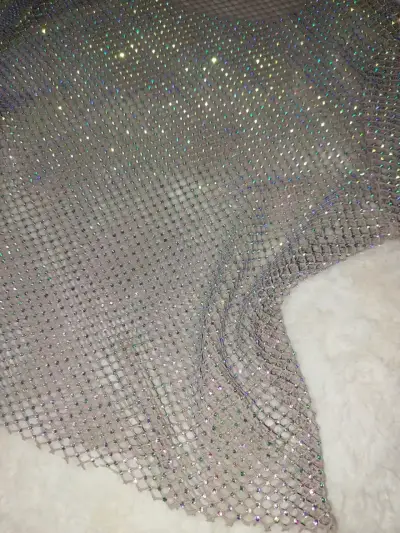Top de malla brillante Zara para mujer - miniatura 2