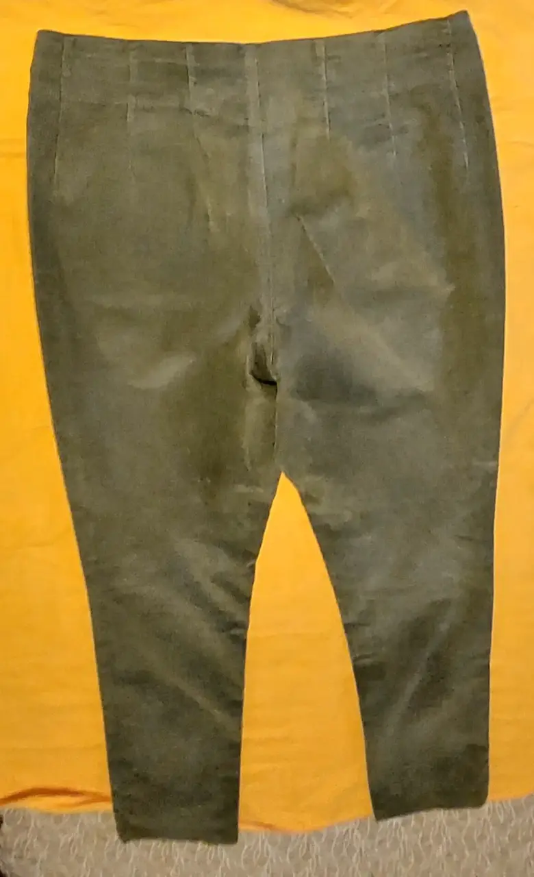 Conjunto de pantalón verde y chaleco beige - 2