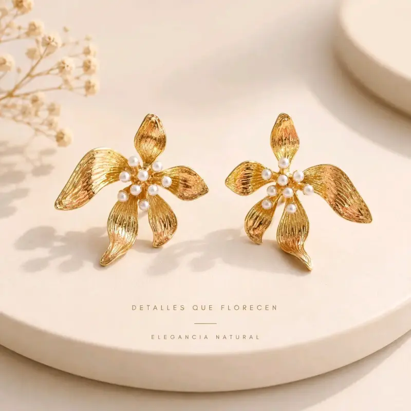 Aros de flores con diseño elegante - 2