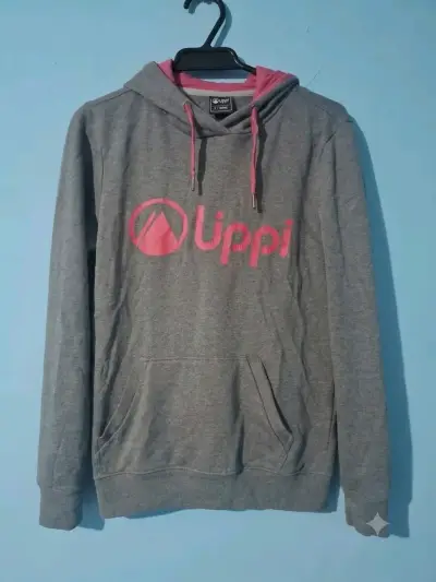 Polerón gris con capucha Uppi para mujer - miniatura 1