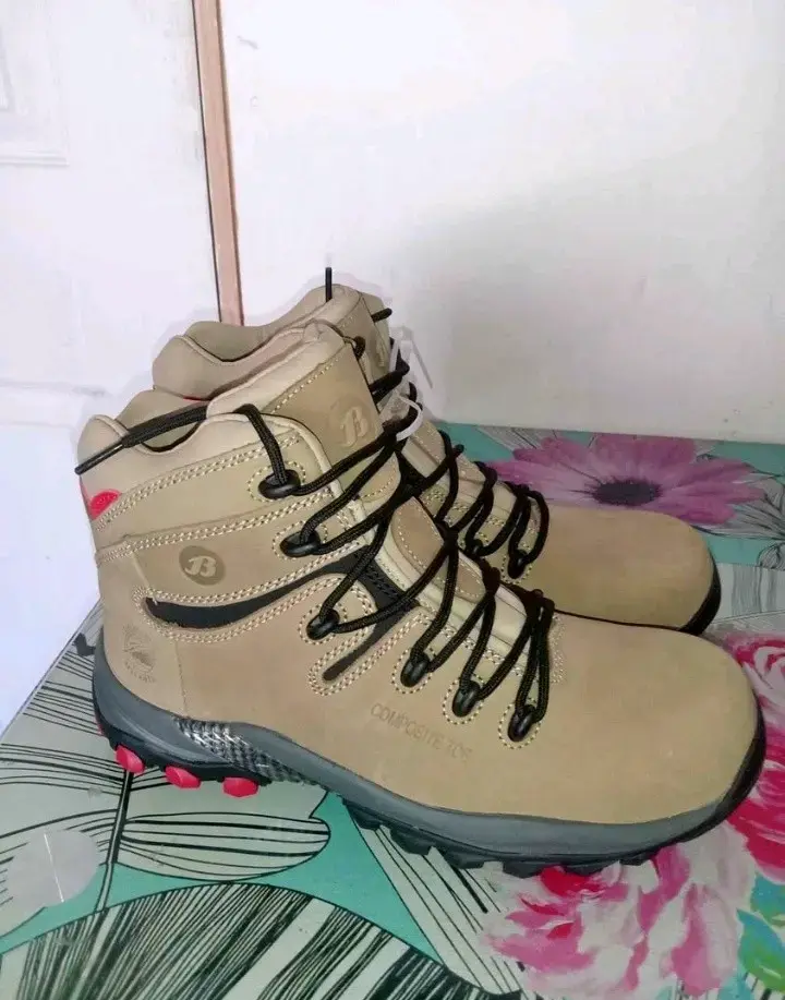 Zapatos de seguridad beige con punta de acero - 1