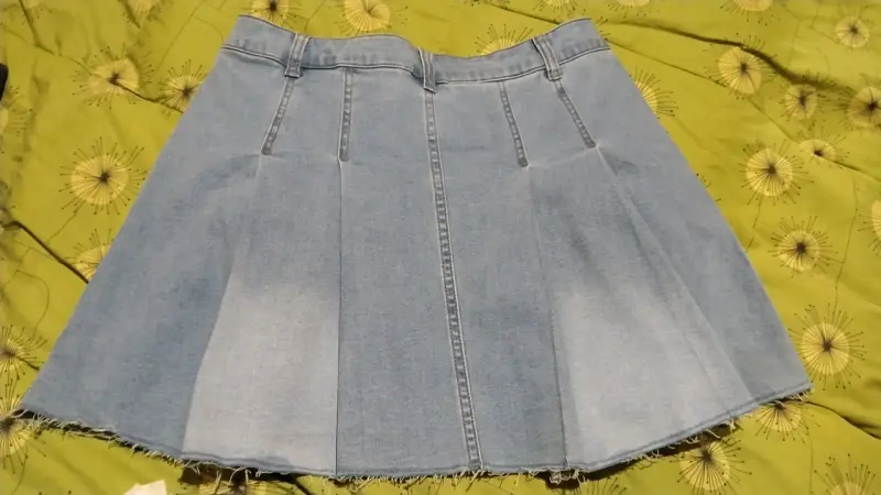 Falda de mezclilla azul claro talla L - 2