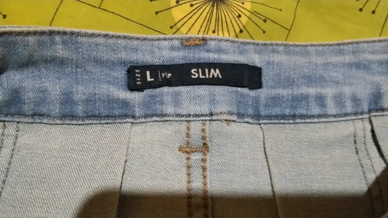 Falda de mezclilla azul claro talla L - 3