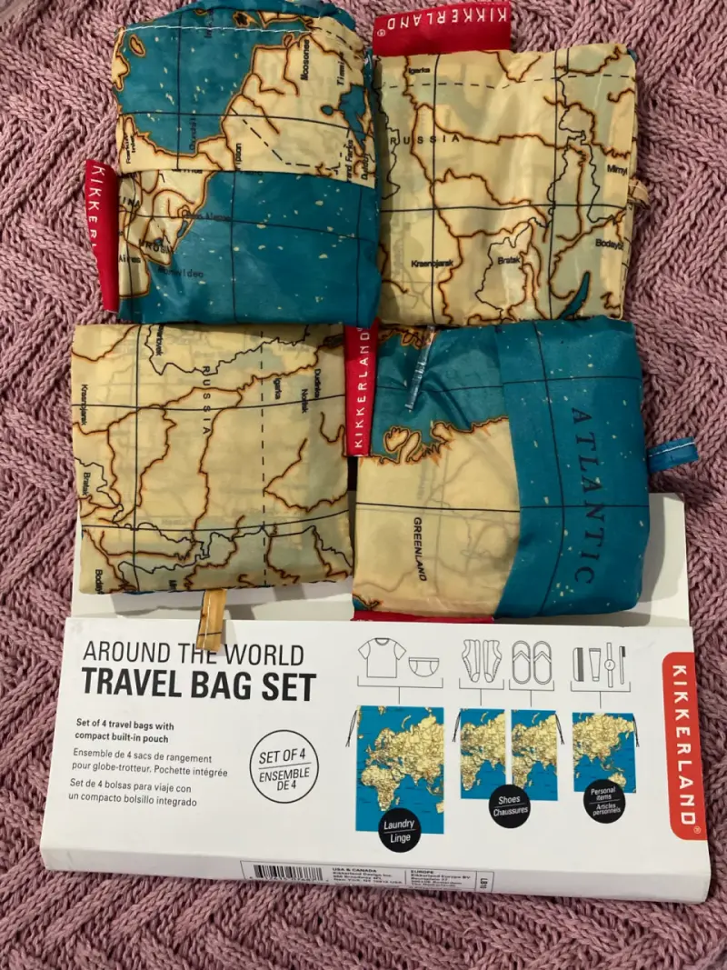 Set Bolsas de Viaje Kikkerland con Diseño de Map - 3