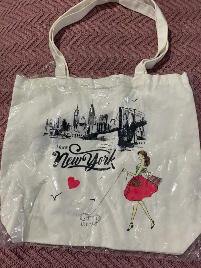 Bolso tote de tela con diseño de Nueva York - 1