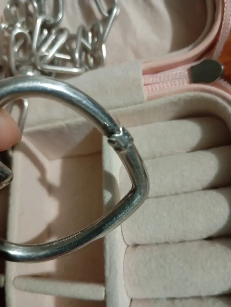 Collar de plata con dije de corazón Pandora - 4