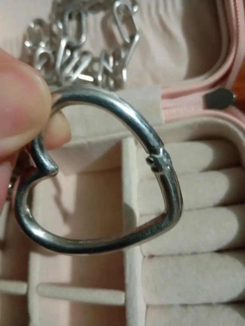 Collar de plata con dije de corazón Pandora - 5