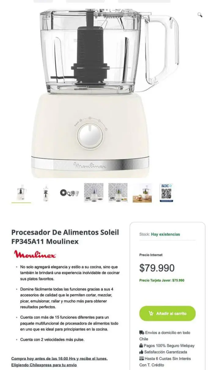 Procesador de Alimentos Moulinex Soleil FP345A11 - 1