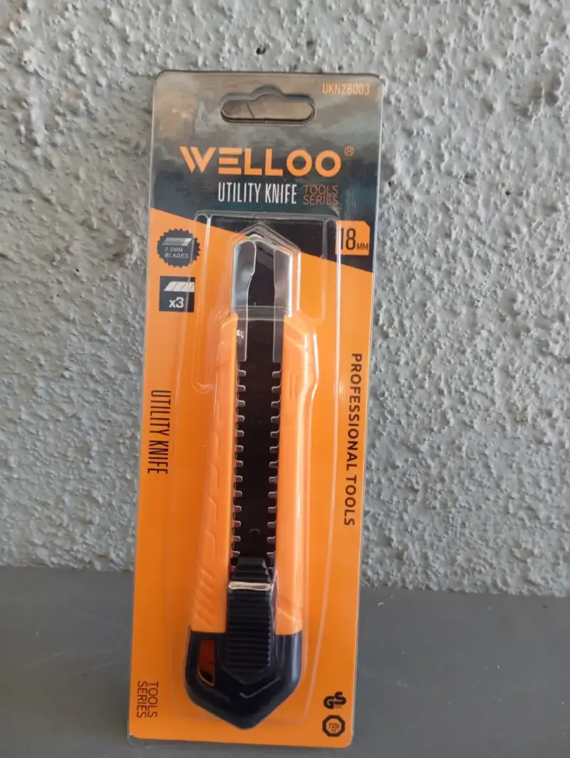 Cuchillo cartonero Welloo 18mm profesional