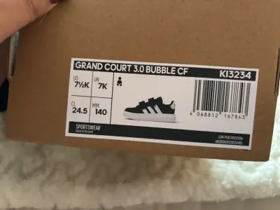 Zapatillas deportivas negras Adidas Grand Court 3.0 para niños - miniatura 2