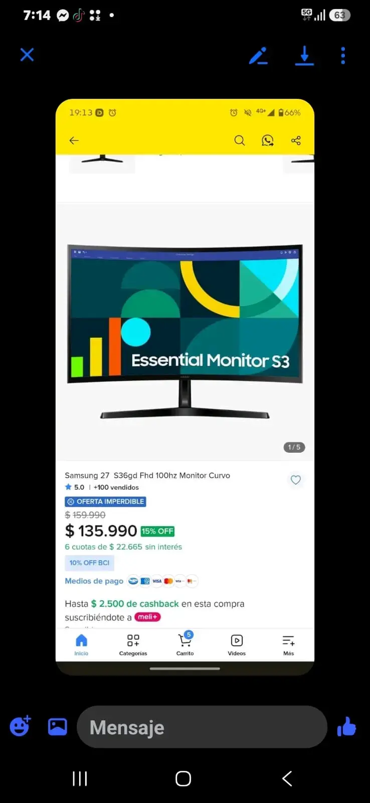 Monitor Curvo Samsung 27'' Full HD 100Hz - 4