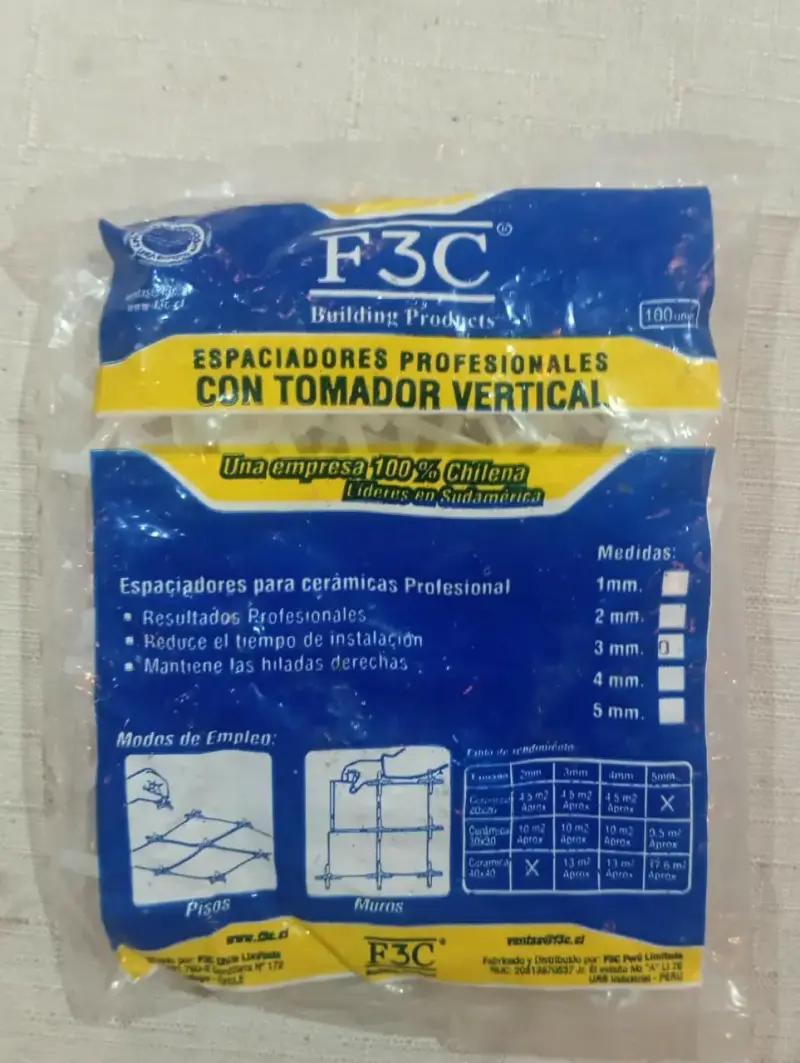 Espaciadores Profesionales F3C con Tomador 3mm