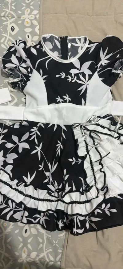 Vestido de Huasa blanco y negro talla 5-6 - miniatura 1