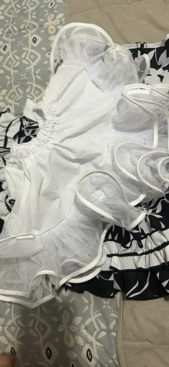 Vestido de Huasa blanco y negro talla 5-6 - 5