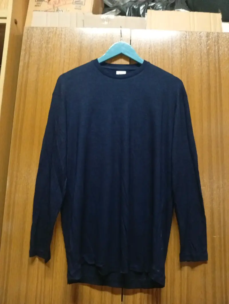 Polera manga larga azul marino Zara - 1