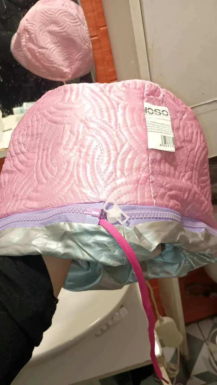 Gorro térmico para tratamiento capilar rosa - 1