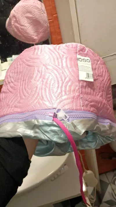 Gorro térmico para tratamiento capilar rosa - miniatura 1