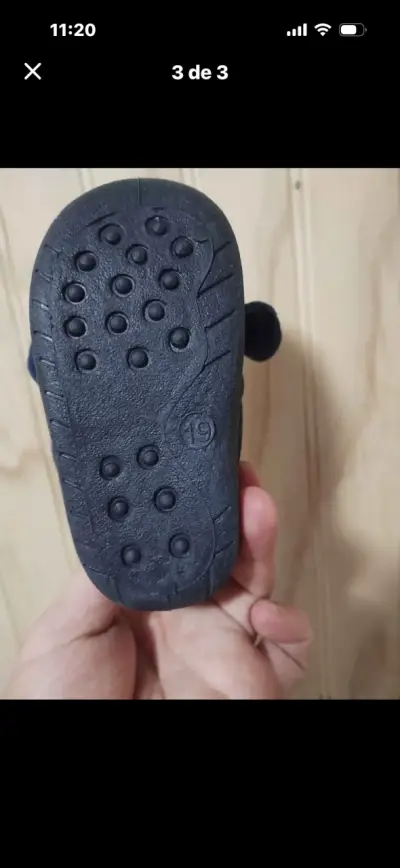 Pantuflas de bebé azul con diseño de pingüino - miniatura 3