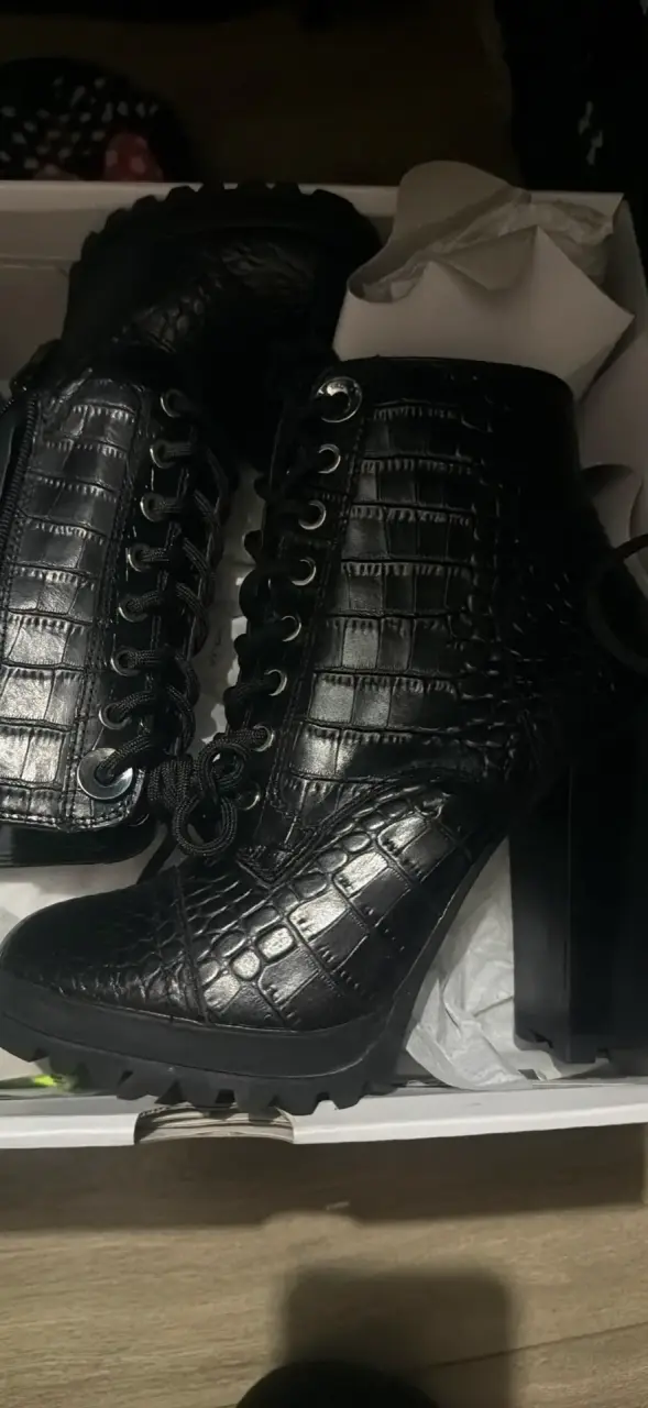 Botines de cuero negro Aldo talla 36 - 2